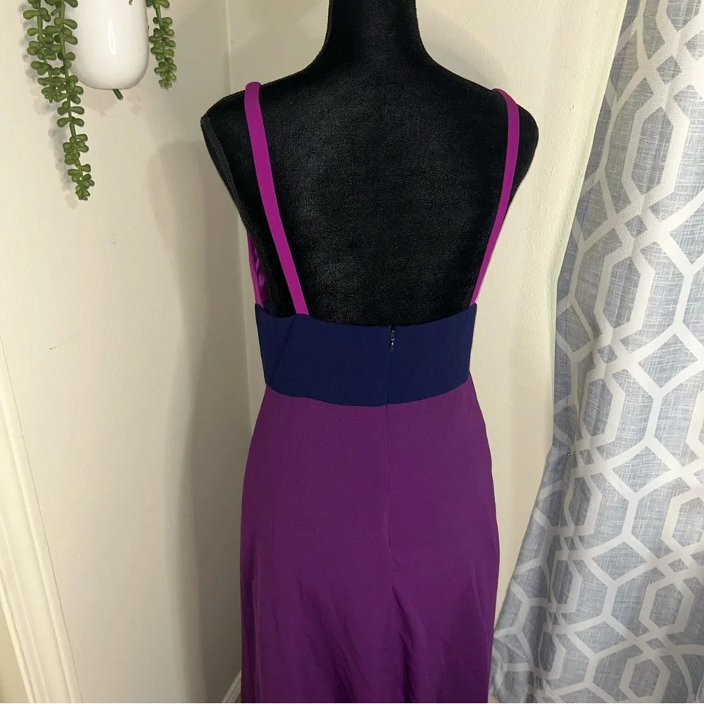 Color Block Gown In Viola & Deep Violet & Deep Ir… - image 6